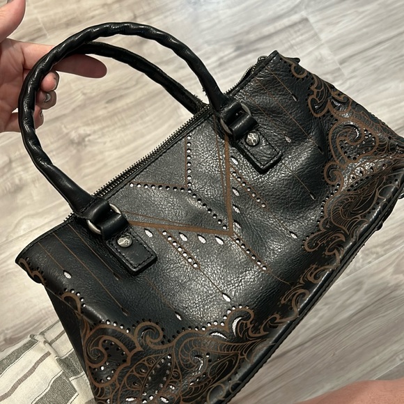 Patricia Nash Handbags - PATRICIA NASH BLACK LEATHER BAG